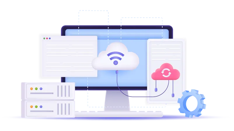 Server uptime and availability illustration